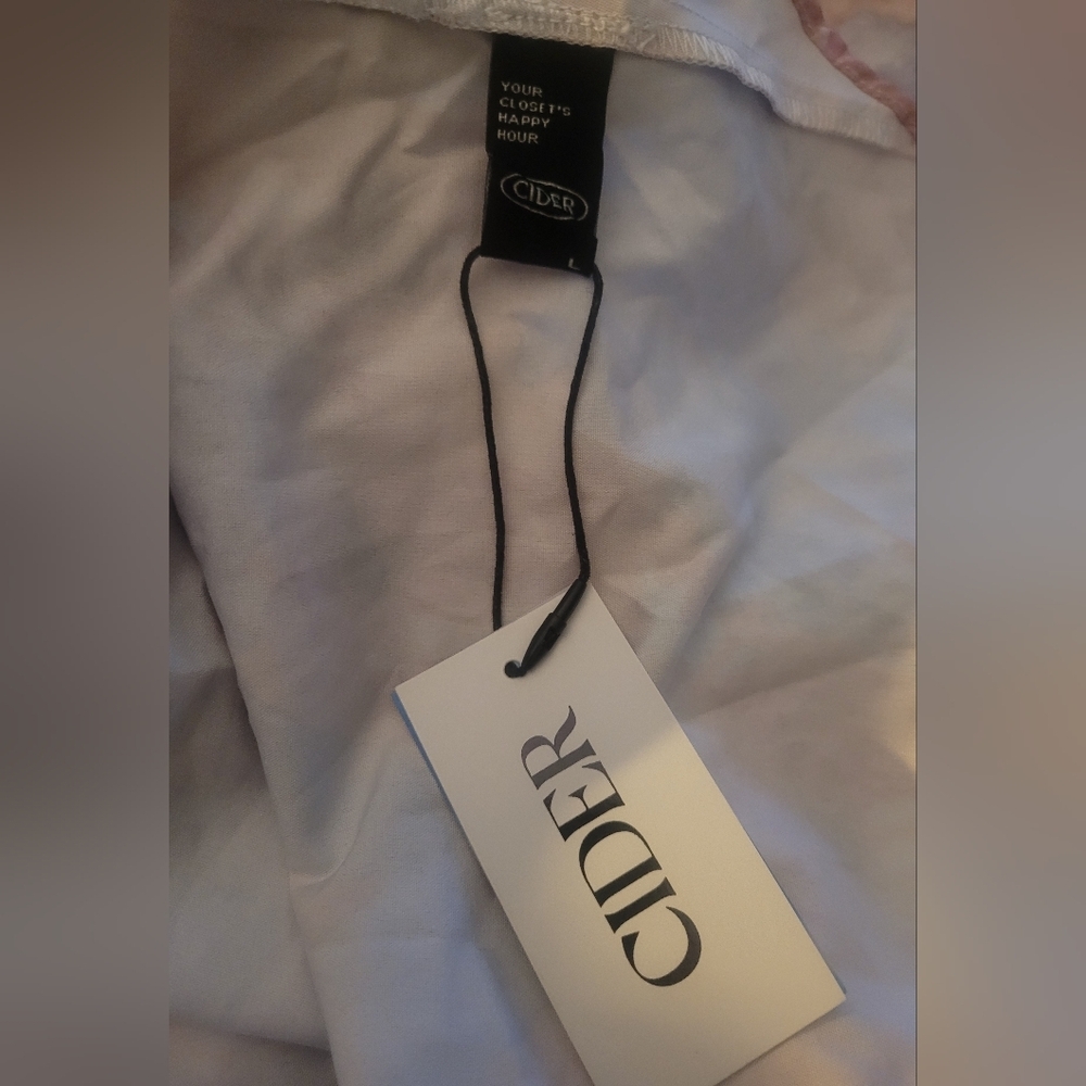 CIDER Illusion Ruched Floral Midi Dress. Size L. NWT - Picture 10 of 10